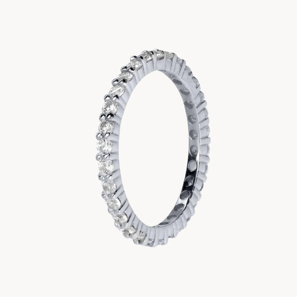 Anillo alianza Oro blanco 18kt completa diamantes 0.87 quilates Leanna