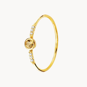 ANILLO CITRINO Y DIAMANTES KADER