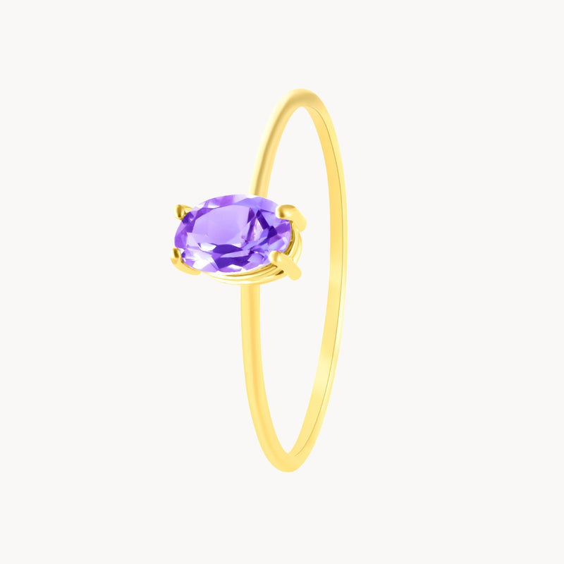 Anillo Oro 18kt con amatista Adara