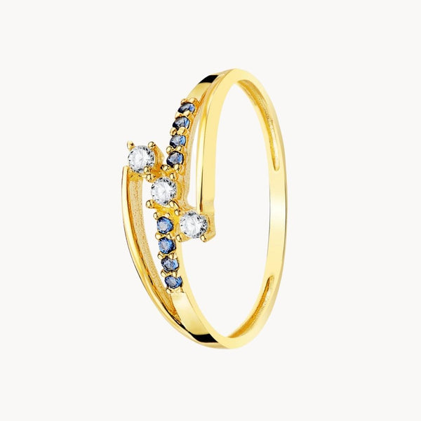 Anillo Oro 18kt con circonitas Agnes