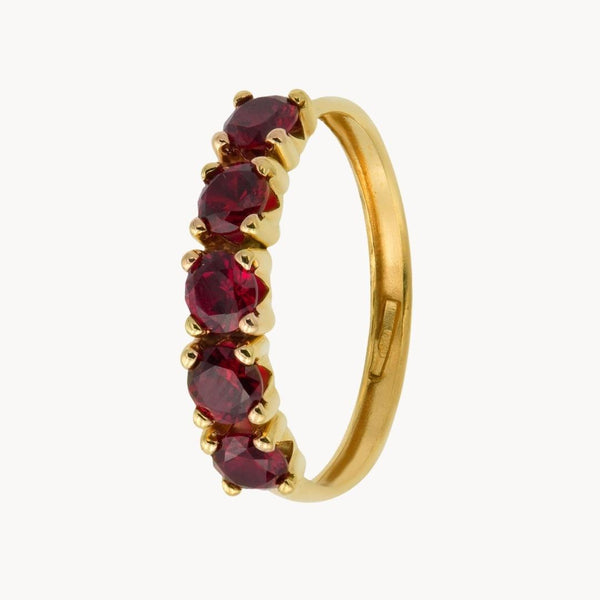 Anillo Oro 18kt con circonitas Alodia