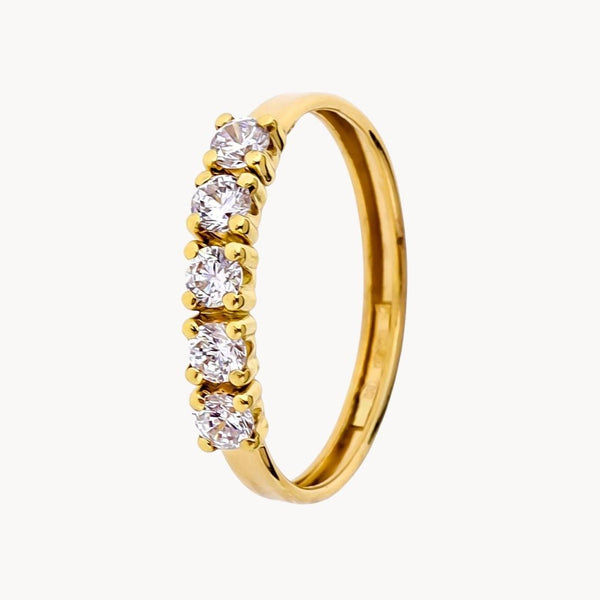 Anillo Oro 18kt con circonitas Cyra