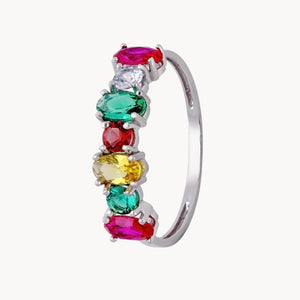 RING WITH MILITSA ZIRCONIA STONES