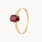 ANILLO RUBI OVAL CUATRO GARRAS