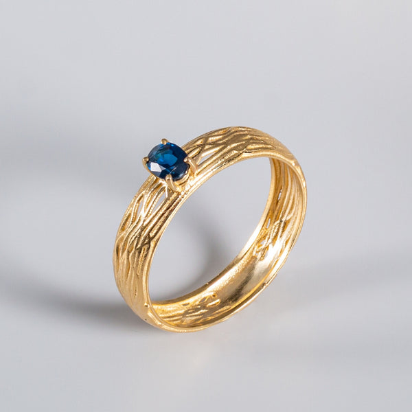 Anillo Oro 18 kt con zafiro Giuliana