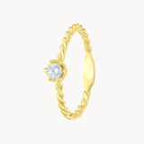 Anillo solitario Oro 18kt con diamante Ania