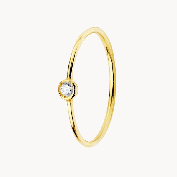 Anillo solitario Oro 18kt con diamantes Doriane