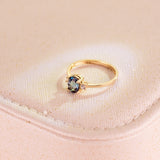 LONDON BLUE TOPAZ AND STELLA II ZIRCONIA RING