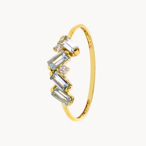 ANILLO TOPACIOS AZULES Y CIRCONITAS TAHLIA