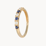 Anillo Oro 18kt zafiros y diamantes Victoire