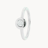 ANILLO SOLITARIO CIRCULO CON DIAMANTE 0.15 QUILATES ALOISIA