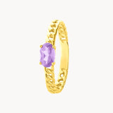 Anillo Oro 18 kilates con amatista Dora