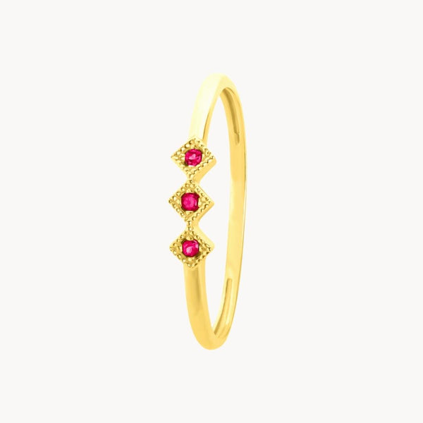 Anillo Oro 18 kilates con rubies Clarissa