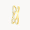 DOUBLE CROSSED RING WITH DIAMONDS MAELA