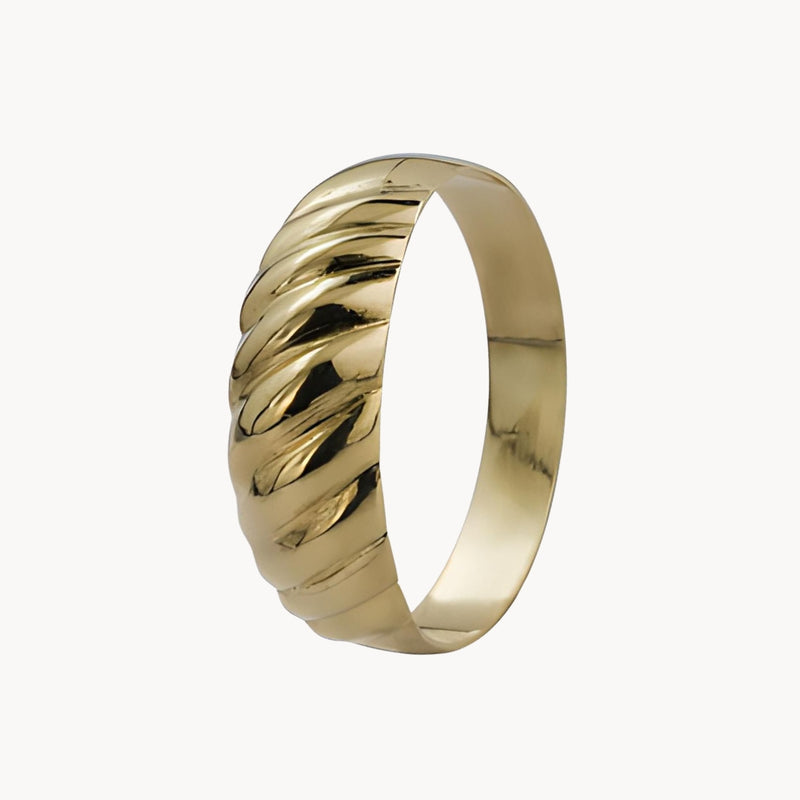 Anillo Oro 18kt gallon liso Iveta