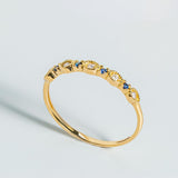 Anillo Oro 18kt zafiros y diamantes Norma