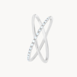 ANILLO DOBLE CRUZADO CON DIAMANTES MAGDI