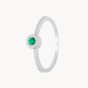 ANILLO ESMERALDA Y DIAMANTES URSULA