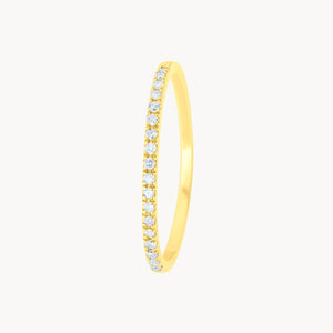 BAGUE DEMI-ALLIANCE AVEC DIAMANTS 0,080 CARATS GITTA