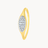 Anillo sello Oro bicolor 18 kilates con diamantes Tullia