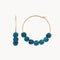 PENDIENTES AROS CON AGATAS AZULES IDAIRA