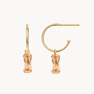 PENDIENTES AROS CIRCONITA NARANJA MICAELA