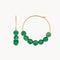 HOOP EARRINGS WITH GREEN AGATES IDAIRA