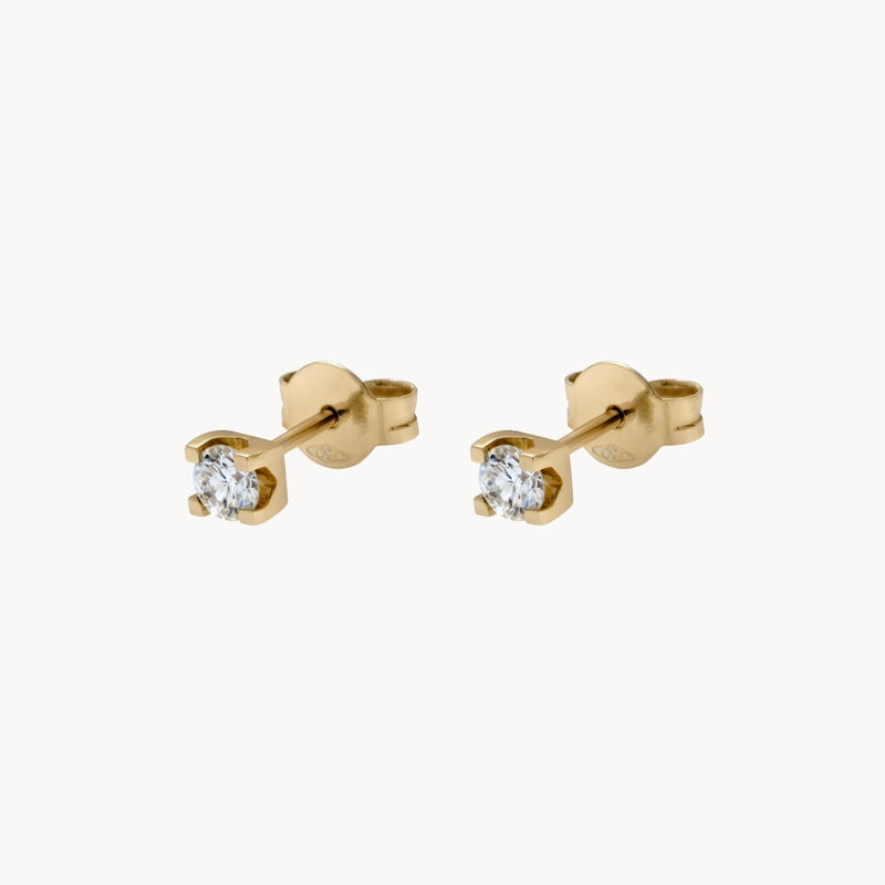 BOUCLES D'OREILLES GRIFFES DIAMANT 0,14 CARATS MICHELLE