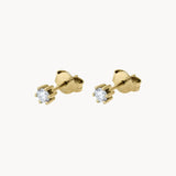 PENDIENTES CON DIAMANTE SEIS GARRAS 0.16 QUILATES ERIN