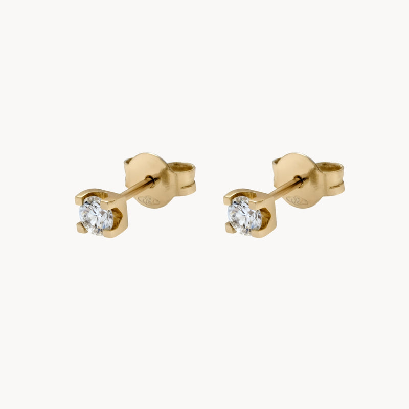 PENDIENTES CON DIAMANTE GARRAS 0.26 QUILATES MICHELLE