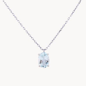 OVAL IVY AQUAMARINE PENDANT