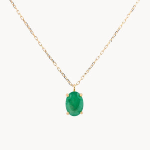 IVY OVAL EMERALD PENDANT