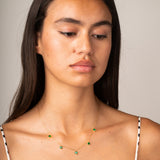 Collar de Oro 18kt circonitas verdes Aitana