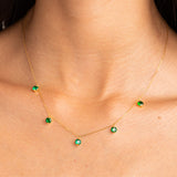 Collar Oro 18kt con circonitas verdes Aitana