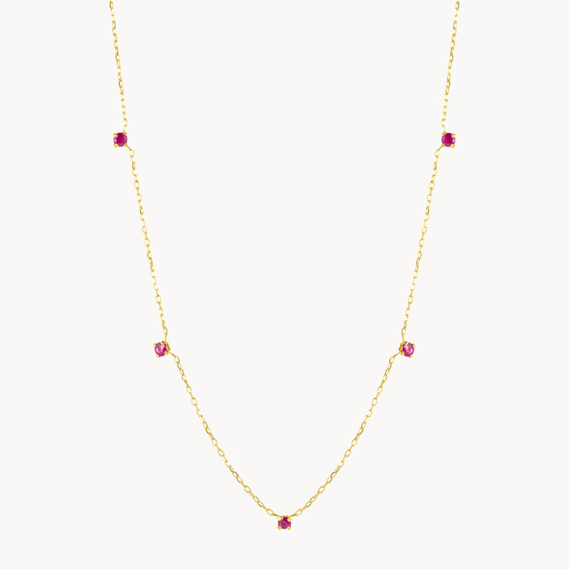Collar Oro 18kt con rubies Aines