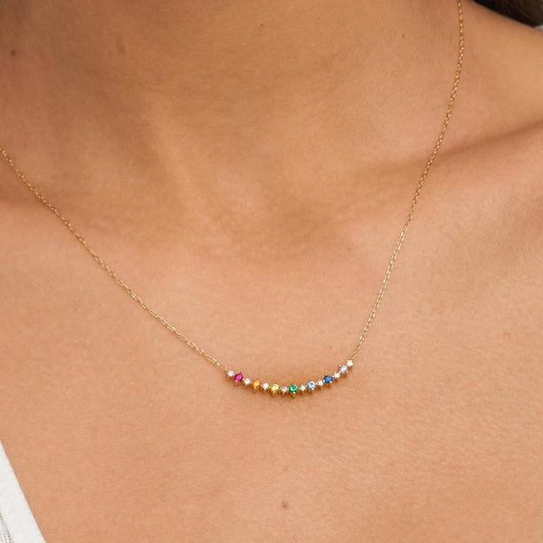 Collar de Oro 18kt topacios de color y diamantes Samara