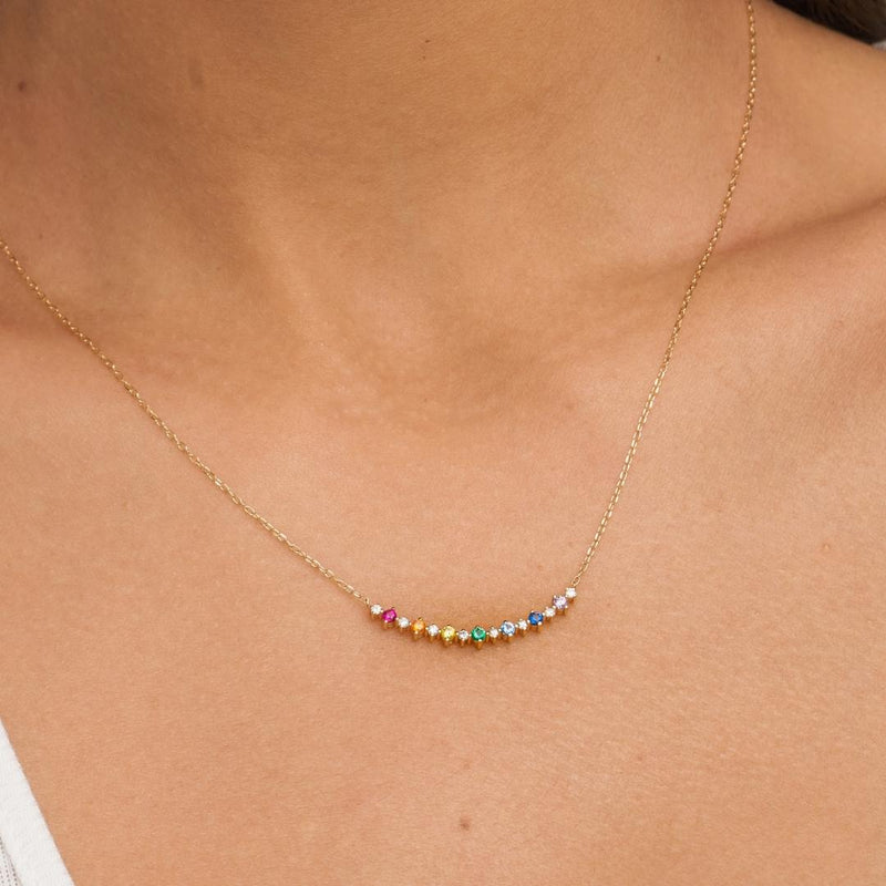 Collar de Oro 18kt topacios de color y diamantes Samara