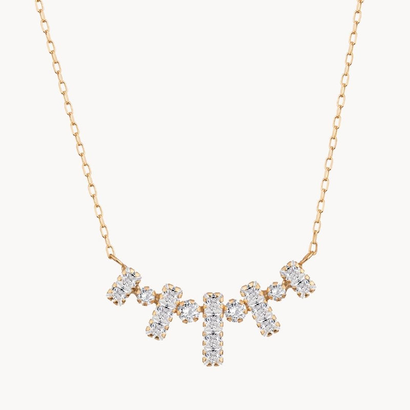 DENISE BAND NECKLACE WITH ZIRCONIAS