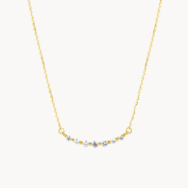 Collar Oro 18kt barra con diamantes Alessia