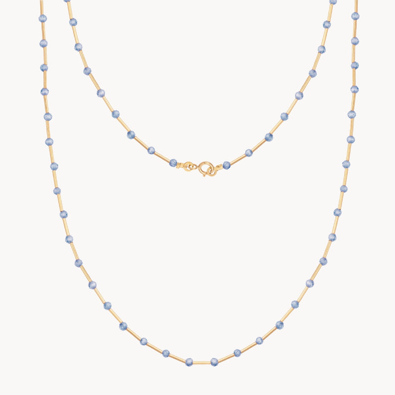 Collar Oro 18kt con circonitas azules Alba