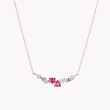 Collar Oro rosa 18 kilates con topacios rosas, amatistas y diamantes Rose