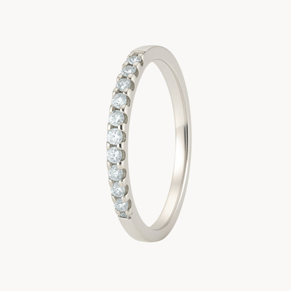 ANILLO MEDIA ALIANZA CON DIAMANTES 0.10 QUILATES DENICE