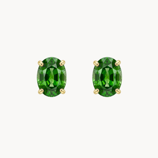 PENDIENTES ESMERALDA OVAL 7X5 HILDA