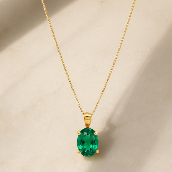 COLGANTE ESMERALDA OVAL GRANDE ELSA
