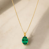 COLGANTE ESMERALDA OVAL GRANDE ELSA