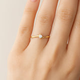ANILLO SOLITARIO CON DIAMANTE 0.10 QUILATES GARNET