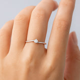 ANILLO SOLITARIO CON DIAMANTE 0.13 QUILATES GARNET