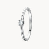 ANILLO SOLITARIO CUATRO GARRAS CON DIAMANTE 0.12 QUILATES GERTIE