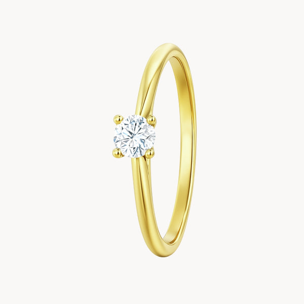 ANILLO SOLITARIO CUATRO GARRAS CON DIAMANTE 0.15 QUILATES GERTIE