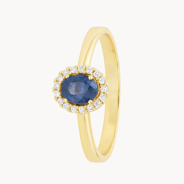 ANILLO ZAFIRO Y DIAMANTES AYELEN